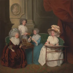 Lady Jane Mathew und ihre Töchter
